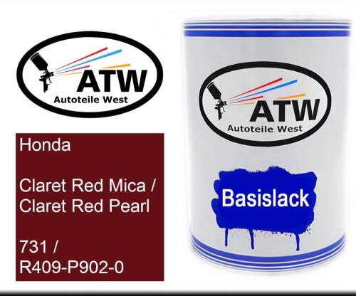Honda, Claret Red Mica / Claret Red Pearl, 731 / R409-P902-0: 500ml Lackdose, von ATW Autoteile West.